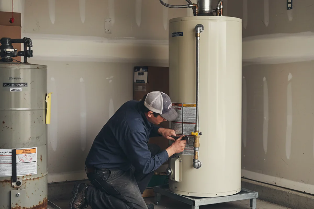 Water heater and shutoff valve replacement in Cardwell